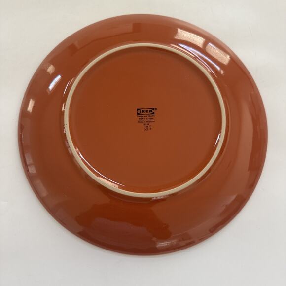 IKEA FARGRIK Burnt Orange Rust Dinner Plate Stoneware 10.5" MCM FALL Replacement - Picture 2 of 7